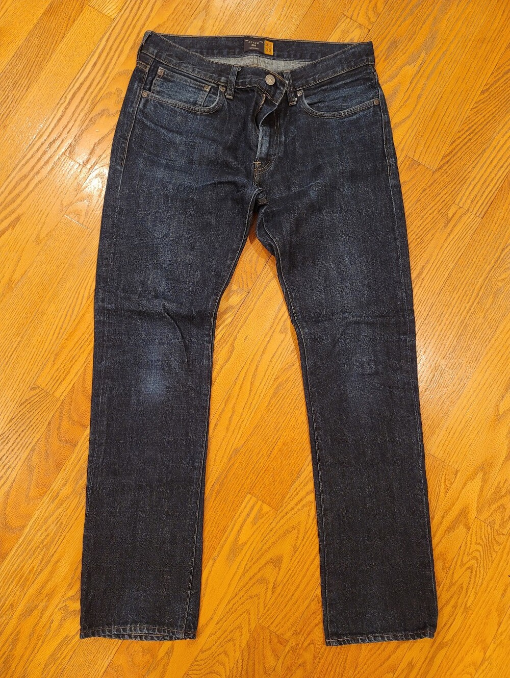 J. Crew 484 Slim-fit Dark Indigo Rigid Straight-Leg Jeans Size 31x32 Pre-owned